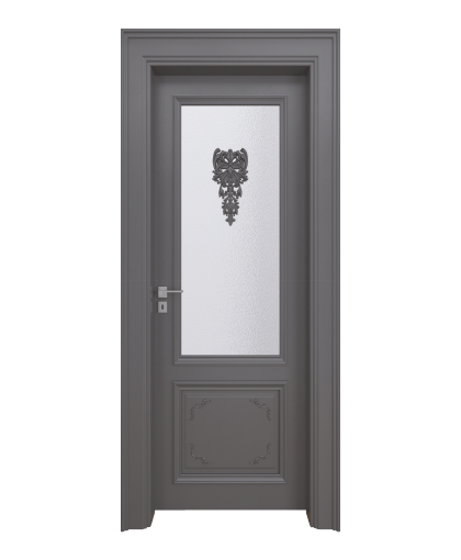 BY-5017V Porte intérieure Laqué Vitrée